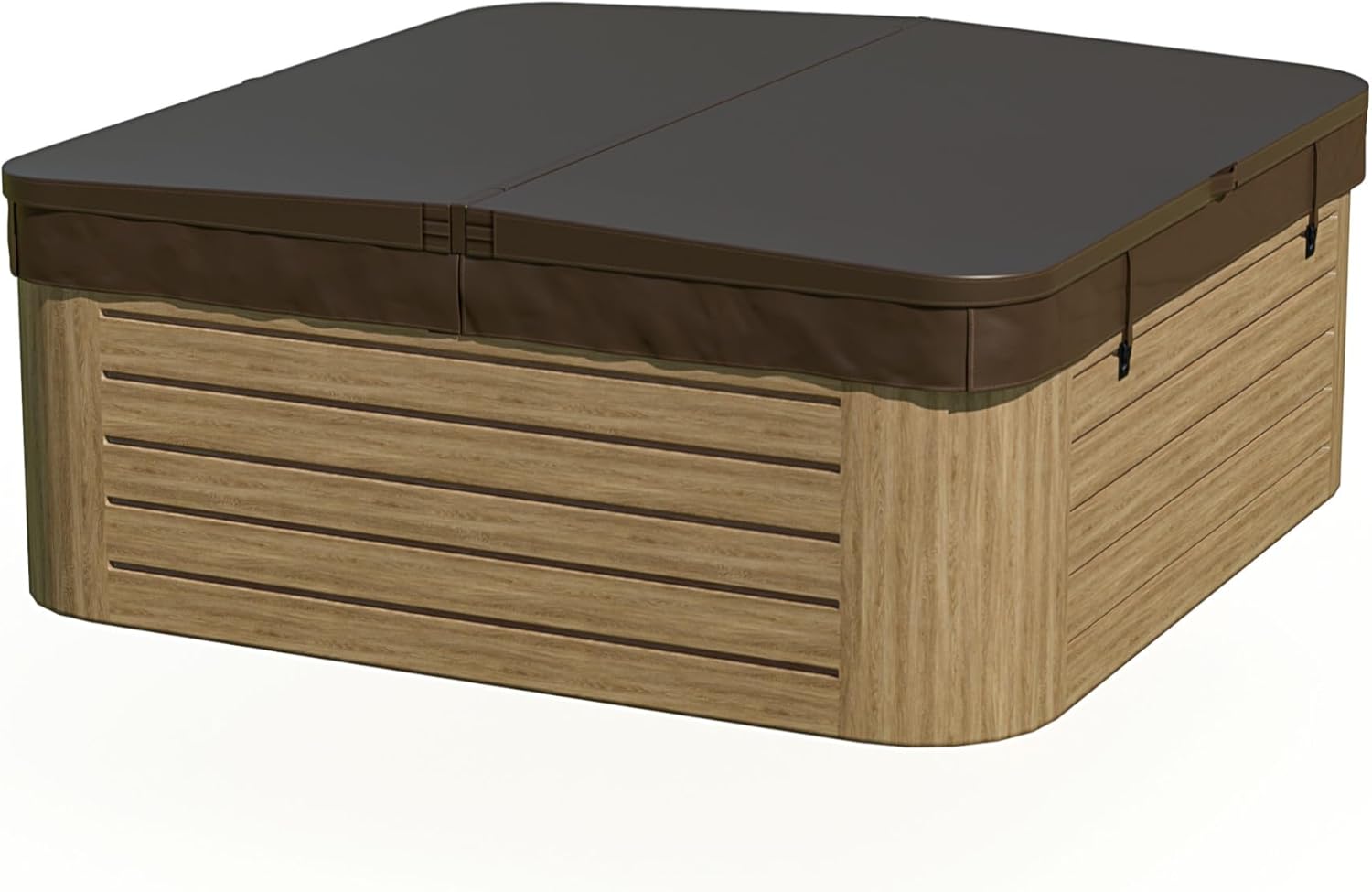 The Cover Guy Hot Tub Cover | Replacement Spa Covers with UV Protected Vinyl + High Density Foam | Energy-Saving Cover for All Climates | Fits Square Tubs with 82-84" Sides and 8" Corners | Espresso
