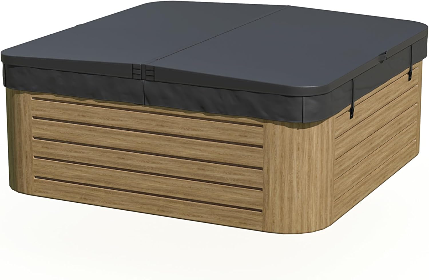 The Cover Guy Hot Tub Cover | Replacement Spa Covers with UV Protected Vinyl + High Density Foam | Energy-Saving Cover for All Climates | Fits Square Tubs with 82-84" Sides and 8" Corners | Espresso