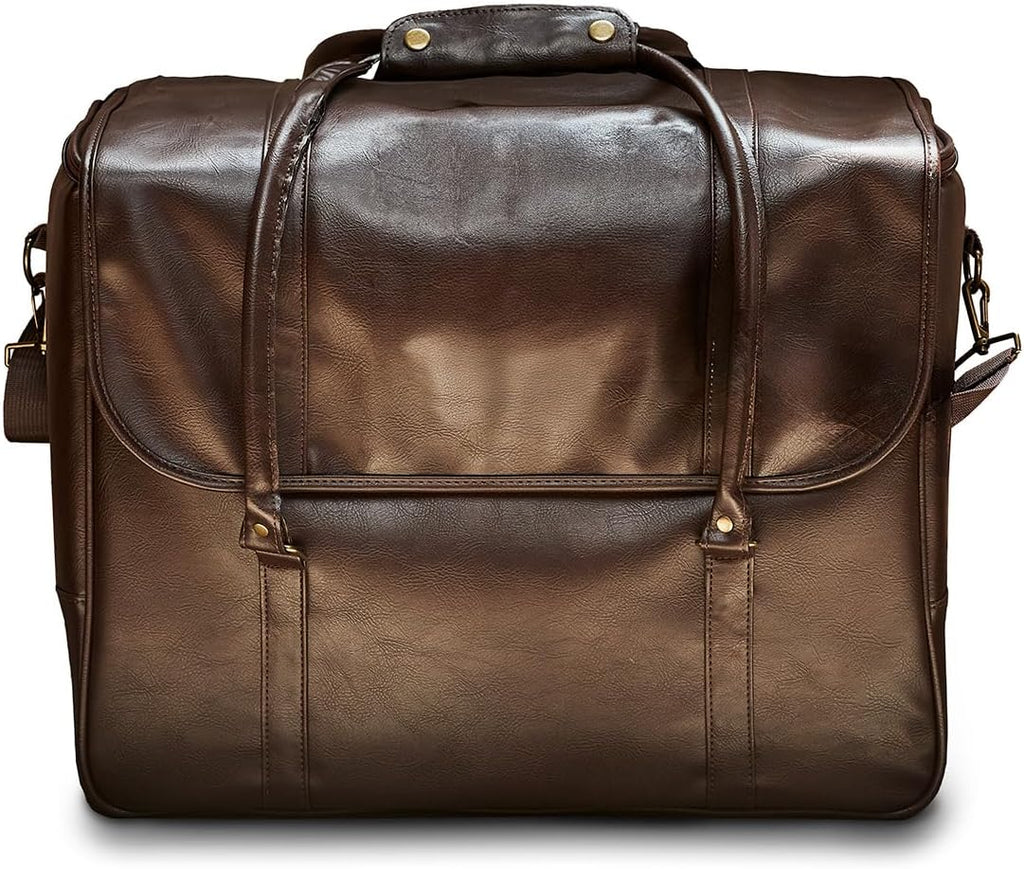 Graham Whiskey Bottle Carrier and Weekender Travel Bag | Customizable Waterproof and Insulated Interior | Vegan Leather | Perfect for Tastings, Parties & Getaways