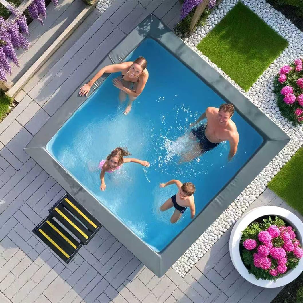 Aluminum Hot Tub Step RV Step Spa Step-Heavy Duty Metal Indoor/Outdoor High Riser Half Step - Non-Slip All Weather Top & Feet Mobility Assistance 500 LBS Load Capacity