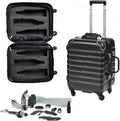 FlyWithWine® by VinGardeValise 12 Bottle Hard Shell Wine Suitcase with Hinomoto 360 Degree Spinner Wheels for Airplanes, TSA Approved Wine Luggage with Removable Foam Insert