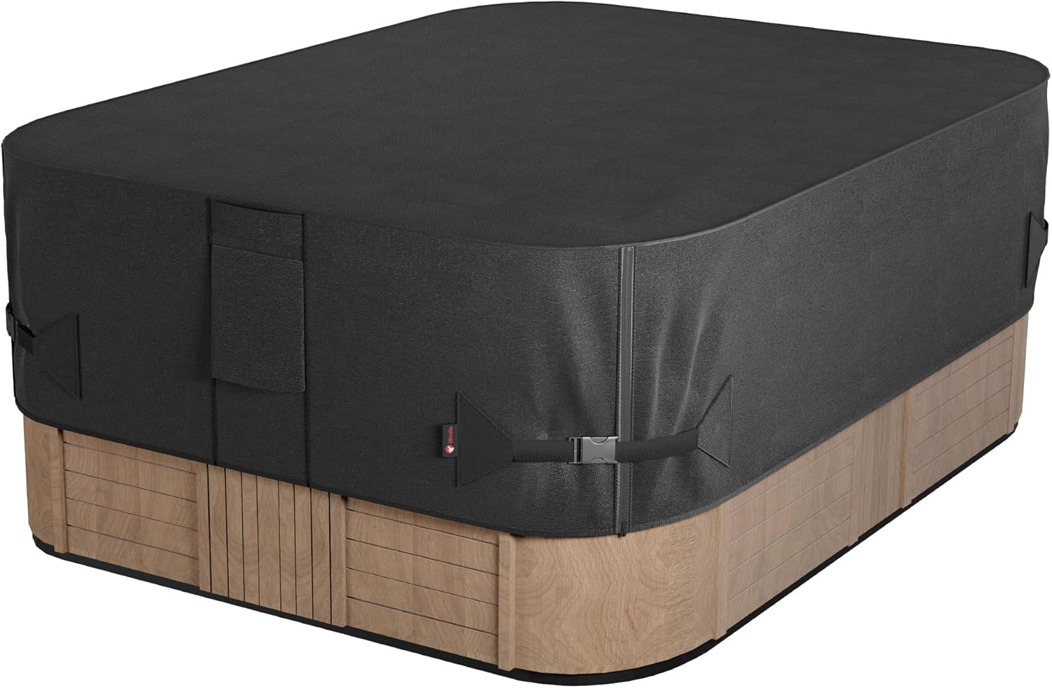 iBirdie Outdoor Waterproof and Weatherproof Hot Tub Cover 85 x 85 inch fit 84 x 84 or 83 x 83 or 82 x 82 or 7 ft x 7 ft Square SPA 600D Heavy Duty Protectors Protective Cover Cap