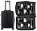 Wine Bottle Suitcase | Holds 10 Standard 750 ML Size Bottles | Universal Airplane Luggage Case, TSA Approved Wheeled Bag For Professionals and Consumers, Gift For Wine Lovers & Connoisseurs (24 IN)
