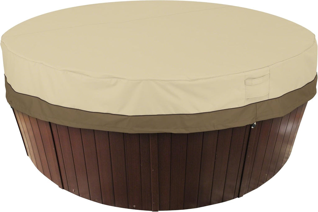 Classic Accessories Veranda Water-Resistant 84 Inch Round Hot Tub Cover, Patio Furniture Covers